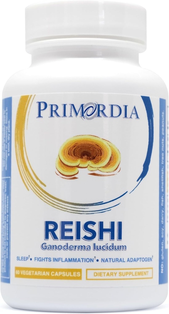 Primordia 순수한 Reishi 버섯 보충교재, 60의 캡슐, 액체 국가 Fermentation, Reishi Ganoderma Lucidum 버섯, Gut 건강 & 면역 지원은, 잠을 승진시킵니다