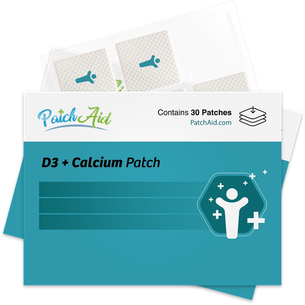 PatchAid D3/Calcium 화제 패치 30 일 공급 (패치 2)