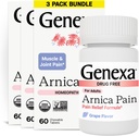 진통제를위한 Genexa Arnica 정제 | Alleviate Muscle & Joint Pain, Soreness, & Stiffness | 맛있는 유기농 포도 맛 | Homeopathic Remedy Made Clean | 300 Chewable Tablets (3 Pack)