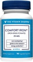 비타민 Shoppe Comfort Iron 25MG, 임상적으로 Studied Iron Bisglycinate, 에너지 생산 & 면역 지원, Gentle & Non-Constipating 보충교재 (90의 Veggie 캡슐)