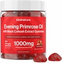 여성을위한 유치원 오일 구미 – 검은 코호쉬 추출물 1000mg – Hormonal Balance, PMS & Menopause Support – Vegan, Sugar-Free, Non-GMO