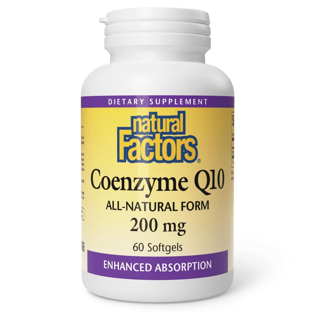 자연적인 요인 Coenzyme Q10 - 산화 방지제 지원 보충교재 지원 세포질 에너지 생산 - 더 나은 흡수 원조 건강한 심장 기능 - 200 mg, 60 Softgels (60의 서빙)