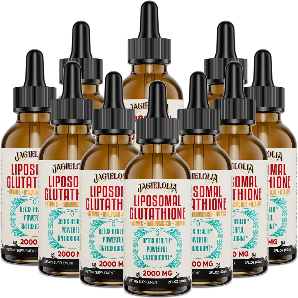 Liposomal 글루타티온 액체 2000MG – 여자 & 남자를 위한 산화 Detox 보충교재, 노화 방어, 살아있는 기능 & 에너지, Hyaluronic 산 + 알로에 Vera + 비타민 C, 자연적인 & Vegan, 20 FL.OZ