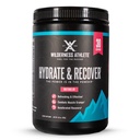Wilderness Athlete - Hydrate & Recover | Liquid Hydration Powder Electrolyte Drink Mix - Bcaas와 함께 패스너를 복구 - 비타민 C 1000mg의 하이드로 테 파우더 - 30 서빙 욕조 (수박)