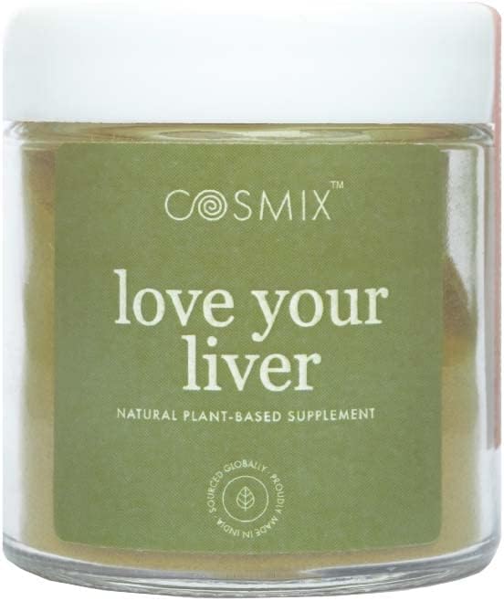 cosmix 사랑 당신의 간결, 간결의 해독 & 신장, 혈액을 정화, 염증, Bhumi Amalaki, 우유 이틀, 심황, 60G - 최대 40 서빙, 식물 기반 Superfood 혼합
