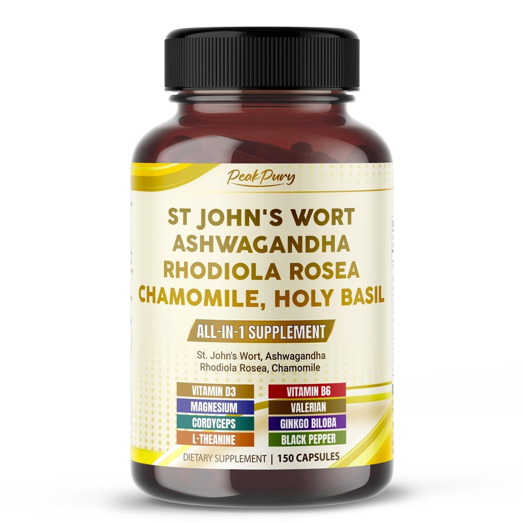 St. John's Wort Ashwagandha Rhodiola Rosea Chamomile - 미국에서 만든