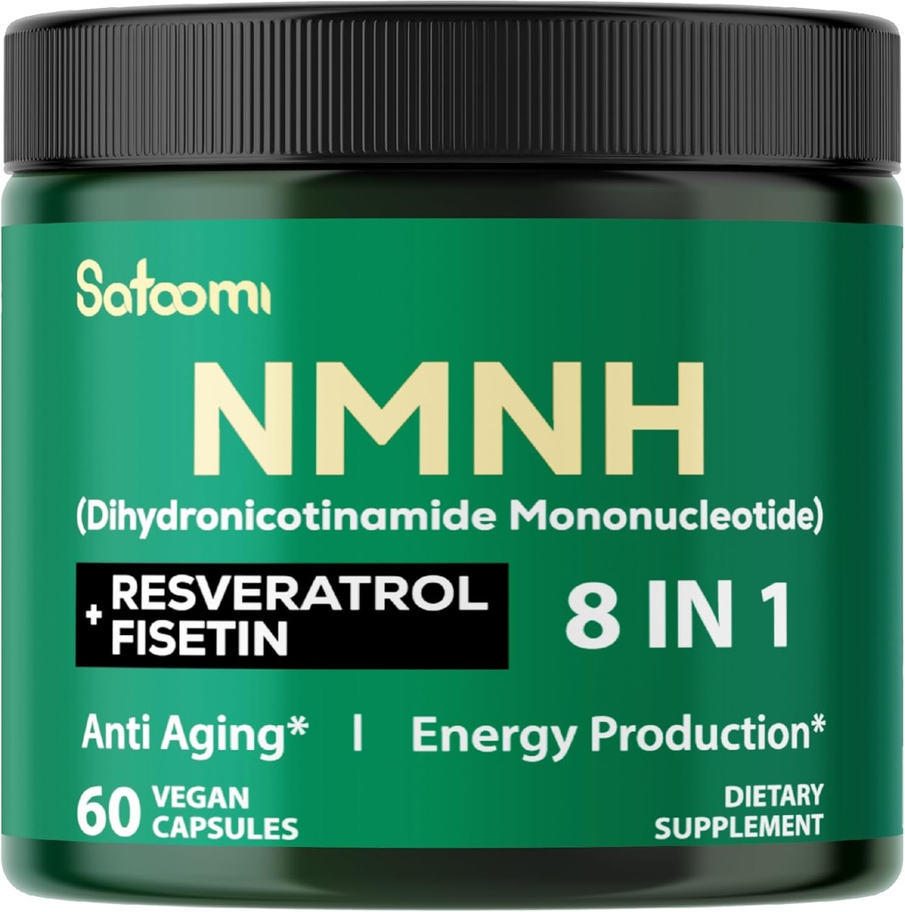 8in1 NMNH - NMN 보충교재 대안 - NAD 보충은 Fisetin, Resveratrol, Quercetin, Turmeric, Berberine, 비타민 D3 & C - 30 일 동안 60 조사를 추가했습니다