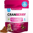 개 UTI 치료 - 개를위한 크랜베리 보충 및 방광 제어 - Urinary Tract Infection Incontinence Pill, Bladder Stones - UTI Medicine Treats - 물고기 오일과 Kidney Support 용 70 Soft Chews