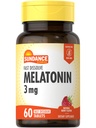 Sundance Melatonin 3mg 빠른 용해 | 60 채식 정제 | 천연 베리 맛 | 채식주의, 비 GMO 및 글루텐 무료 보충