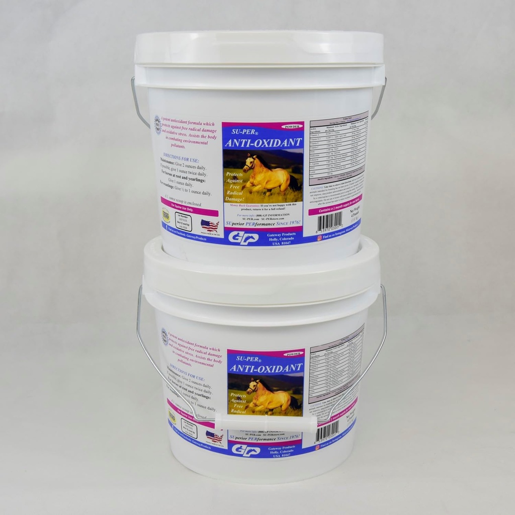 말을위한 슈퍼 안티 산화 보충 - Equine Selenium Vitamins & Essential Antioxidant Support - 4 파운드, (2 팩)