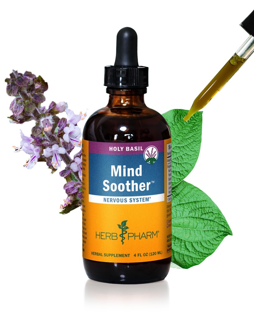 허브 Pharm Mind Soother : Holy Basil : Calm & Relaxation, Nervous System의 안정화 지원, Noble Kava & Lavender Flower, Vegan, Gluten-Free, 4 oz *로 제작 됨