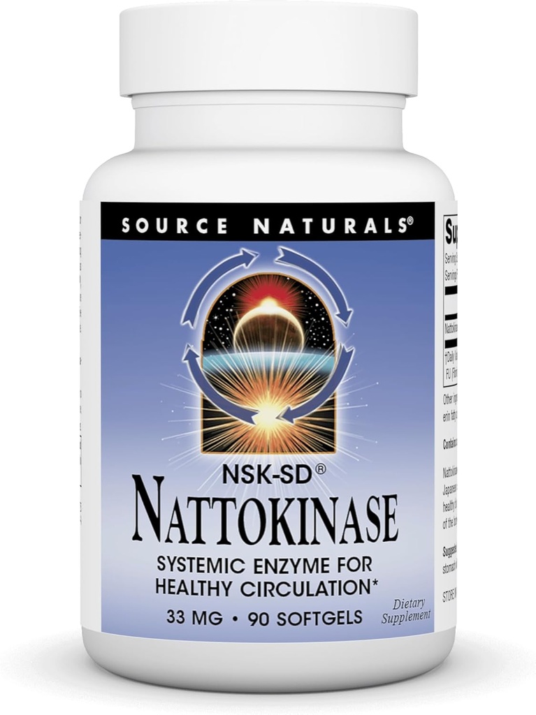 근원 자연적인 Nattokinase 33 mg 건강한 순환을 위한 체계 효소 - 90 Softgels