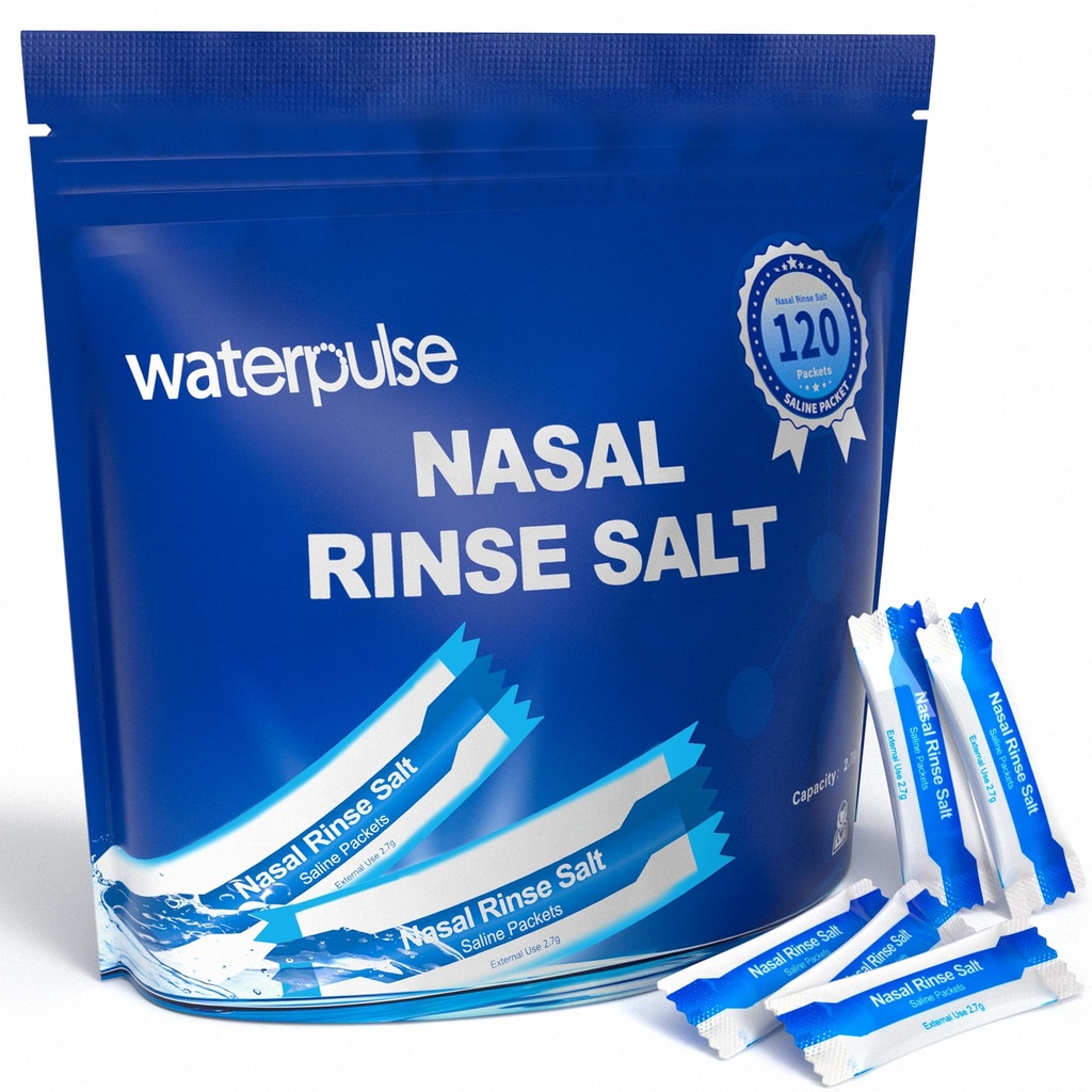 120 Saline Packets, Neti Pot, Neti Pot Salt Packets에 대한 린스 라이닝 패킷 개별적으로 포장, Nasal Rinse Packets Neti Pot Salt Nasal Irrigation System, Nasal Wash Squeeze Bottle & Sinus
