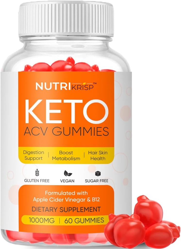 Keto ACV Gummies - 설탕 무료 글루텐 무료 Apple Cider Vinegar 보충 남성 여성 (1000MG)