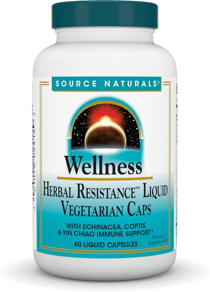 근원 Naturals Wellness 초본 저항, Echinacea, Coptis & Yin Chiao Immune 지원 *- 60의 캡슐