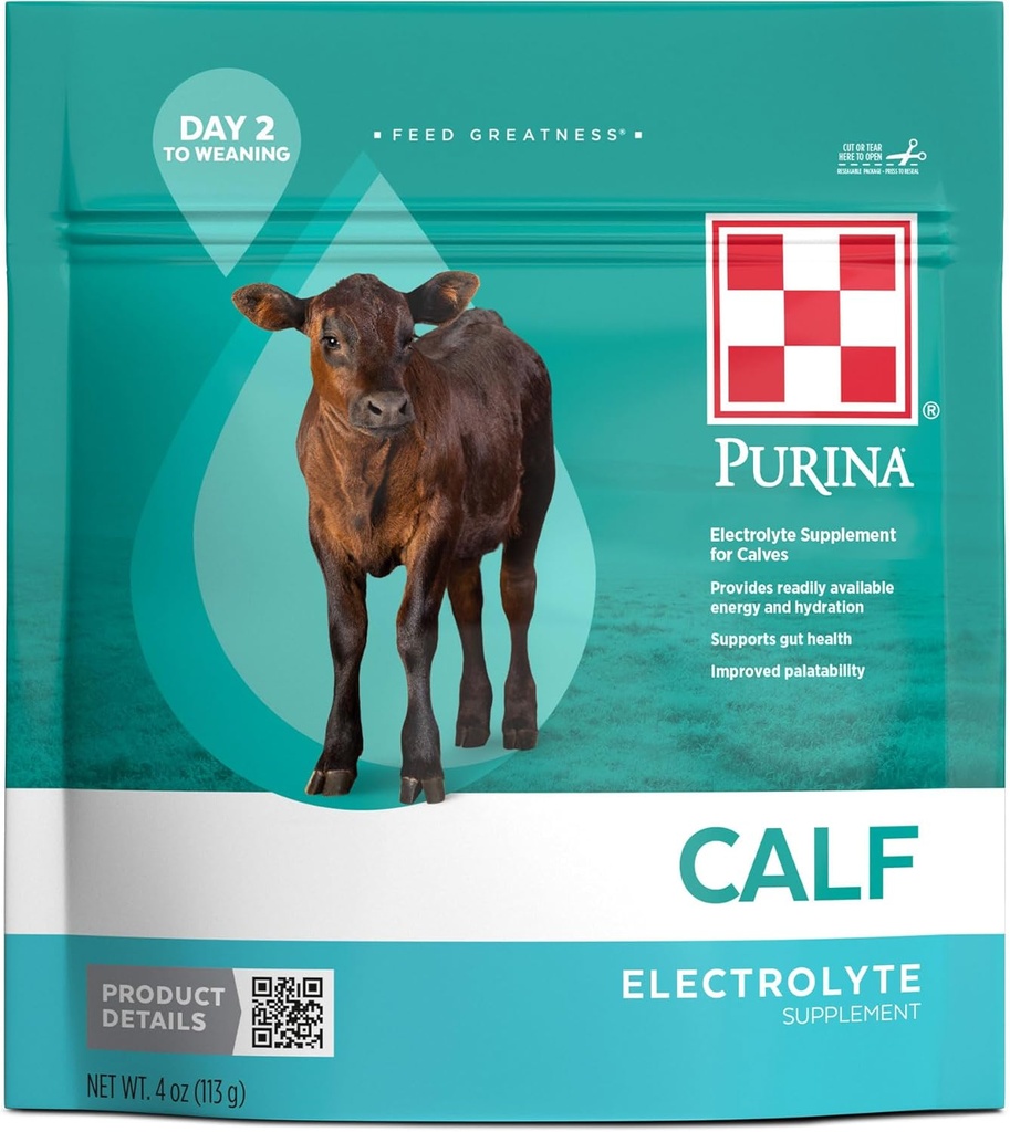 Purina® Calf Electrolyte | 4 온스 (4 온스) 파우치