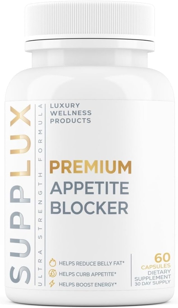 SuppLux | 여성을 위한 PREMIUM Appetite Suppressant 체중 감소 알약 | Belly Fat Burner, Carb Blocker, Energy Booster, Metabolsim 활성 | 천연 및 안전한 3rd Party Tested - 60 캡슐