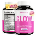 GOBIOTIX 머리 피부와 네일 비타민 보충 - Hyaluronic 산, Folate, 철, 마그네슘 및 아연을 가진 10000mcg Biotin 알약 - 교원질 생산, 머리 성장 - 30의 서빙