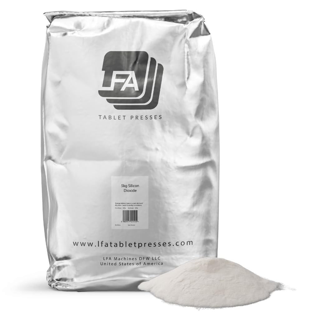 이산화 실리콘 - Anticaking Agent - 5 kg (11 lb) - 음식 급료 실리카 분말 - 정제 압박 & 캡슐 충전물 알약 혼합을 위한 습기 흡수 글라이더