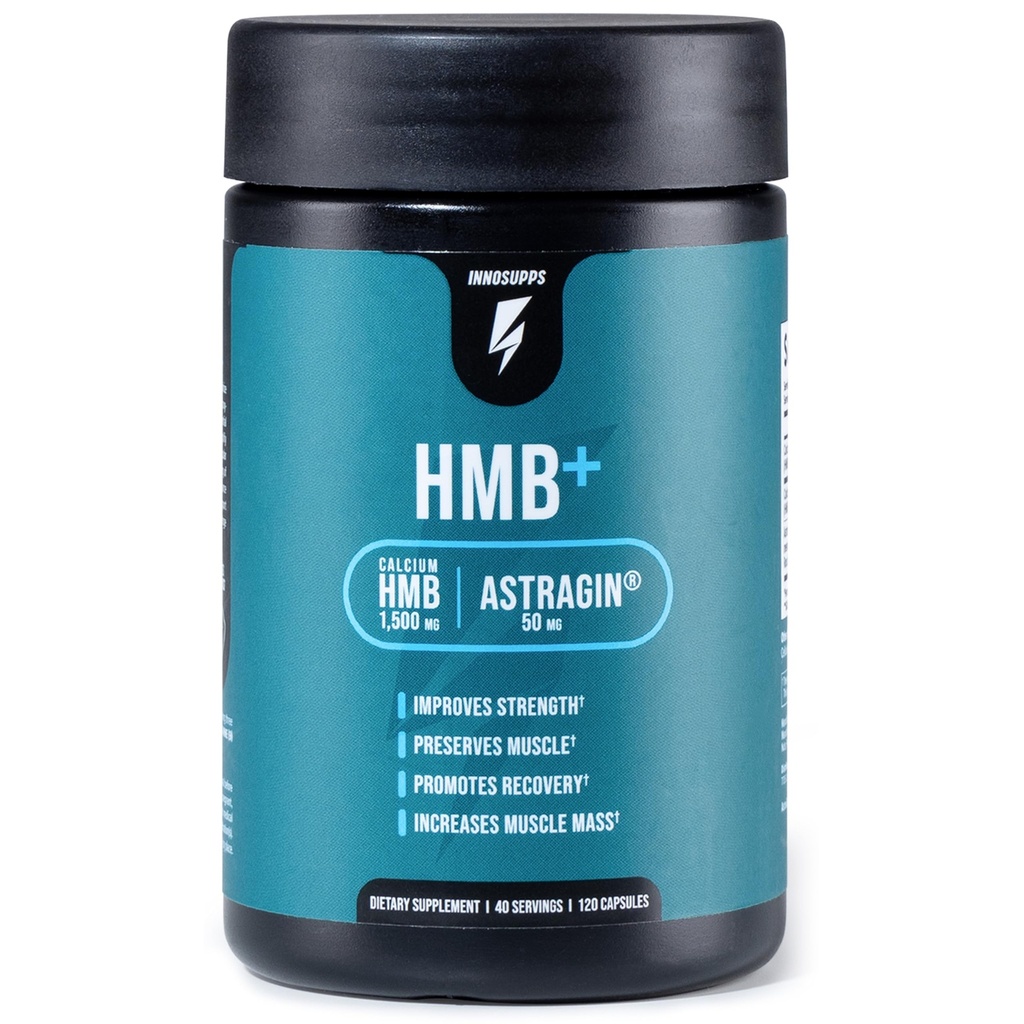 InnoSupps HMB+ | 1500mg HMB (베타 Hydroxy Methylbutyrate) & 50mg Astragin | 강화된 흡수, 보존 근육, 승진 회복, 증가 린 근육 질량 | 글루텐 무료 - 120 Veggie 캡슐