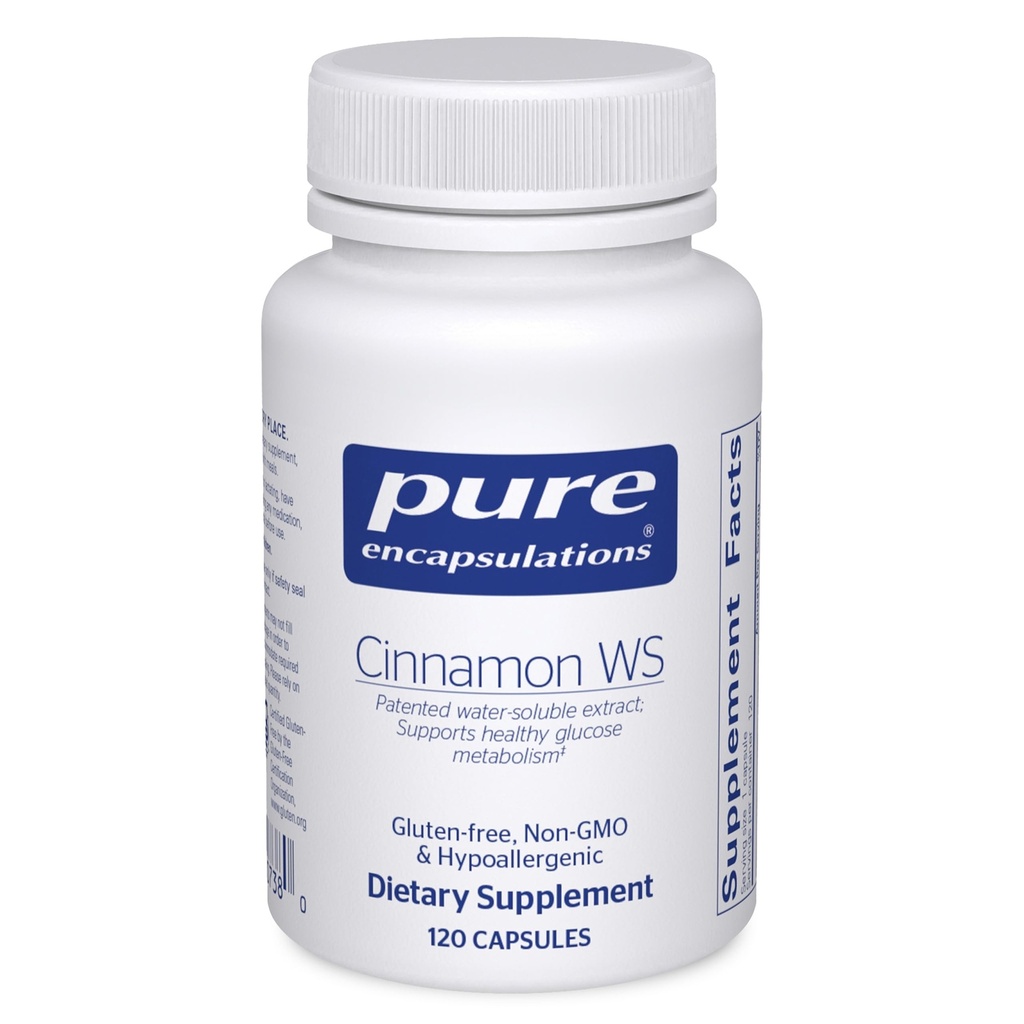 Pure Encapsulations Cinnamon WS | 건강한 탄수화물 대사를 위한 특허받은 수용성 추출물 | 120 캡슐