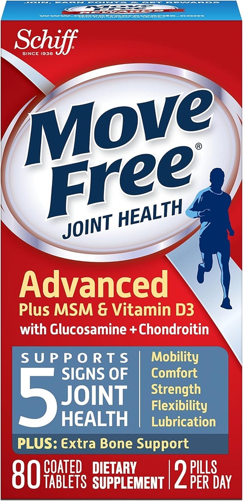 자유로운 진보된 Glucosamine Chondroitin MSM 비타민 D3와 Hyaluronic 산 합동 보충교재, 80 조사를 이동하십시오