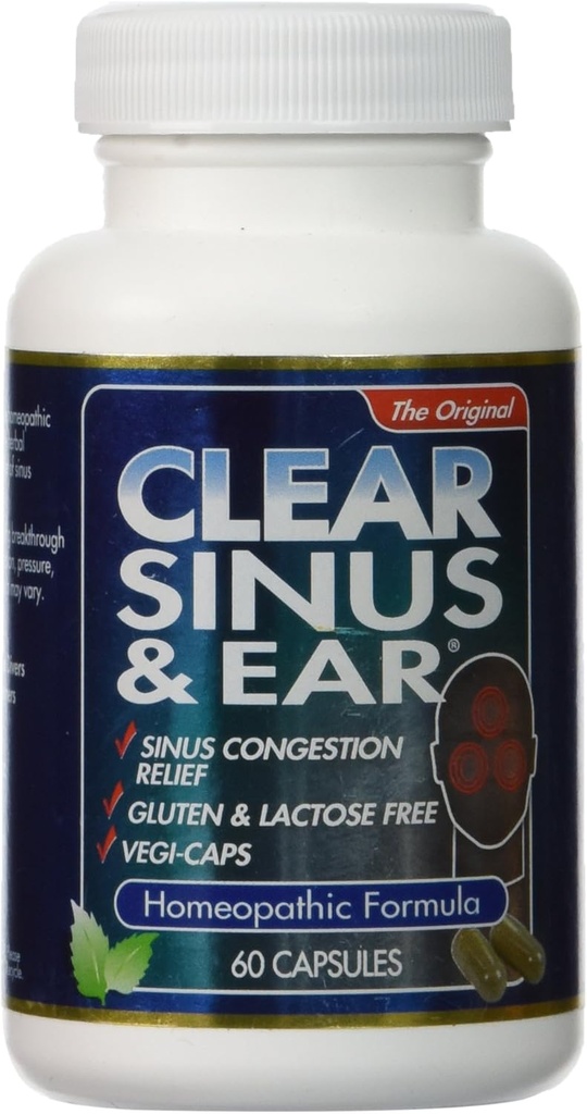 명확한 제품 Homeopathic 공식, Sinus 및 귀, 60 조사