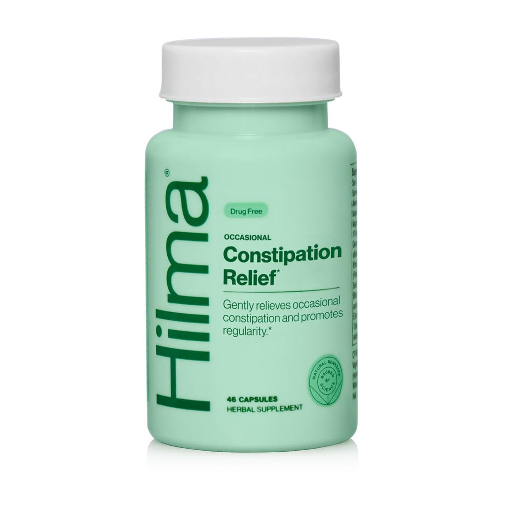 Hilma Gentle Bowel, Magnesium Citrate, 자연 및 Gentle Laxatives와 Occasional 변비 완화 w/Magnesium Citrate, Ginger, Anise 및 Bitter Orange, 46 Vegan 캡슐