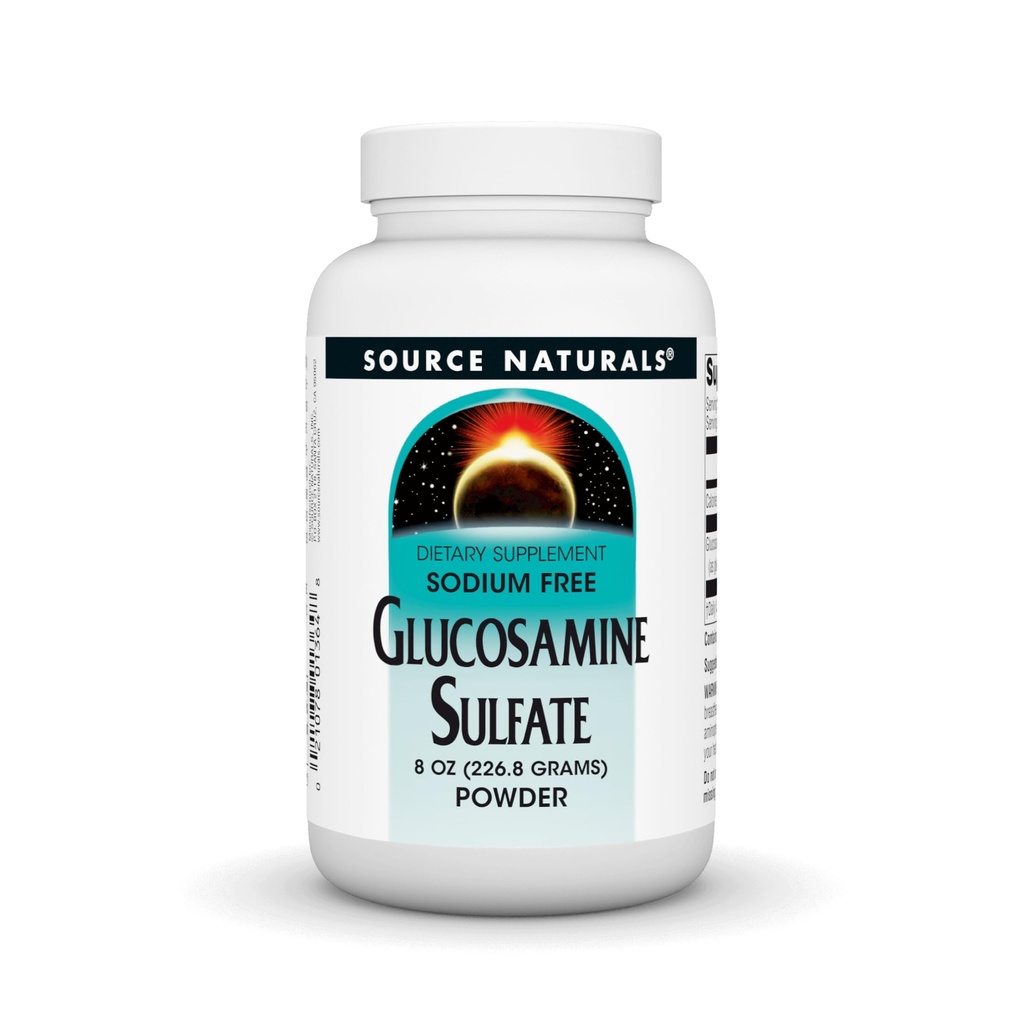Source Naturals Glucosamine Sulfate, 관절 지원을위한 나트륨 무료 분말 - 8 oz Powder