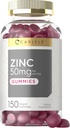 Carlyle 아연 50mg Gummies | 150 개 | Vegan, Non-GMO 및 글루텐 프리 포뮬러 | 아연 시트레이트 다이어트