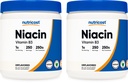 Nutricost Niacin 비타민 B3 분말 250G (2 팩) - 500 그램 - 봉사 당 1G (스코프 포함)
