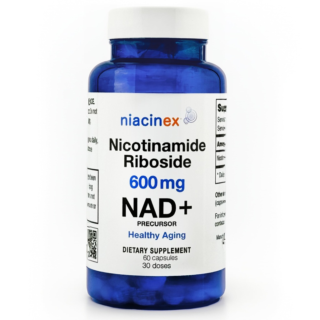 NAD+ 보충교재 - 600mg 순수한 니코틴아미드 Riboside (NR) - 건강한 시효, 정신 명확성 & 에너지 부스터 - 여성과 남자를 위한 세포 재생 보충교재 - 60 NAD 플러스 캡슐 - 미국에서 만드는