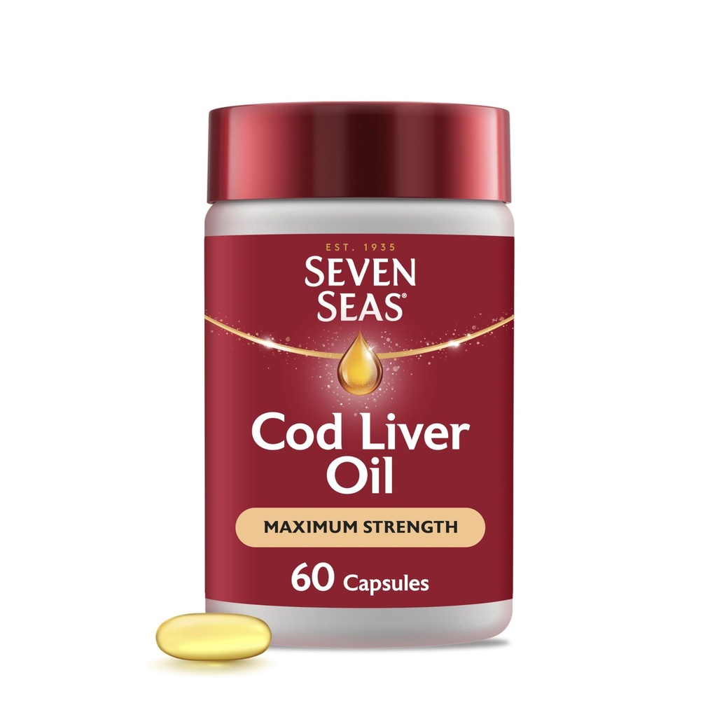 7개의 바다 Cod Liver 기름 여분 고강도 60의 캡슐