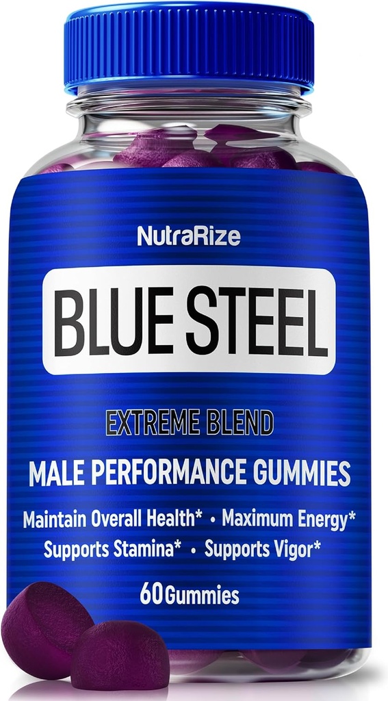남자를 위한 파란 강철 Gummies, 기여 및 전반적인 건강을 밀어주는 매일 영양, 최고봉 성과를 지원하는 모든 자연적인 보충교재, 공식적인 남성 거미, BlueSteel 검토 (60의 Gummies)