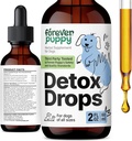 개를위한 영원히 강아지 데톡스 드롭 - 댄 델리온 루트 & 댄 델리온 리프 Liver 및 Kidney Support - 초본 Detox & Antioxidant 지원 모든 품종 및 크기의 개를위한 보충 - 2 fl oz