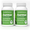 Herbsforever Gurmar 캡슐 – Gymnema Sylvestre – 초본 보충 – 90 캡슐 (팩 2)
