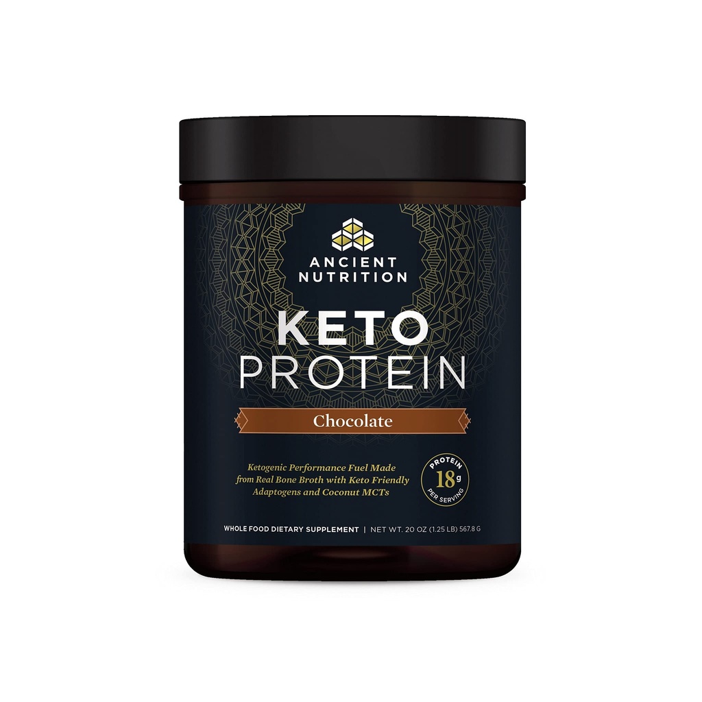 고대 영양 Keto 단백질 분말, 뼈 Broth와 MCT 기름, 초콜렛, 18g 단백질 10g 지방, 글루텐 자유로운, 낮은 Carb, Paleo 친절한, 17의 서빙 당 지방을 가진 KetoPROTEIN
