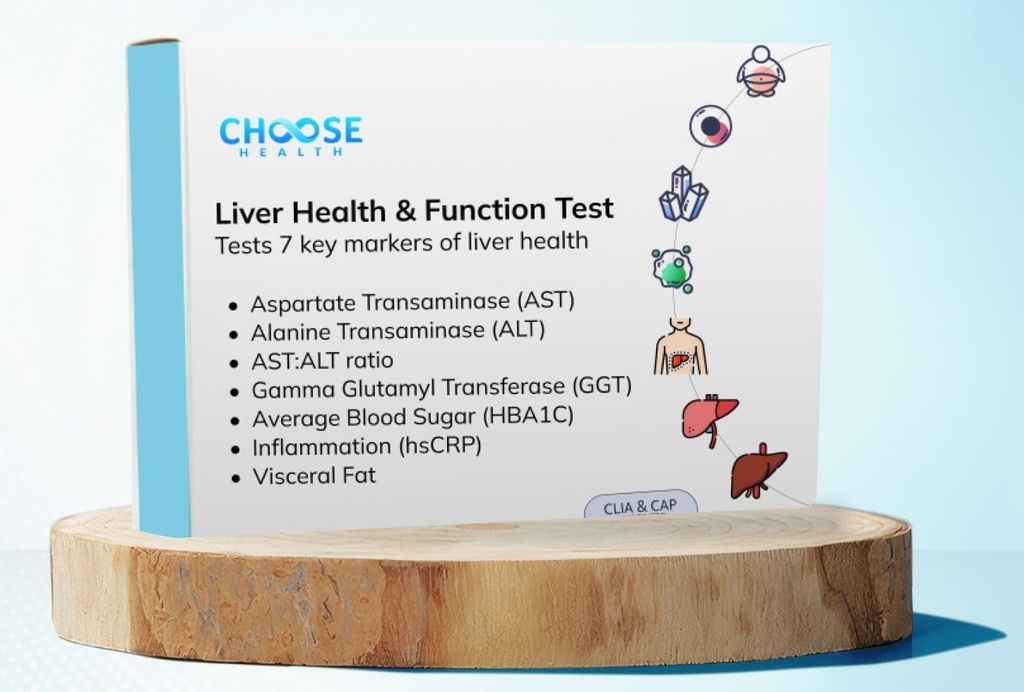 Liver Health & Function Test | 7-in-1 at-Home Liver Test | 건강검진 및 트랙 Liver Function & Health | AST | ALT | GGT | 블러드 슈즈 | 인플라밍 및 더 많은 | NY RI에 아바릴
