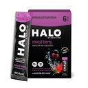 HALO Hydration - 전자 음료 믹스 | Hydration Powder Packets | 베리 맛 – 스포츠 및 사이클링| Easy Open Single Serving Stick | 6 Stick