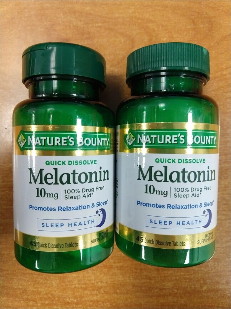 성격의 현상 Melatonin 10 mg 빠른 용해 정제 45 ea (6의 포장)