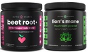NutraChamps Beet 뿌리 분말 & 사자 Mane 분말. 강력한 순환 & Adaptogen 혼합