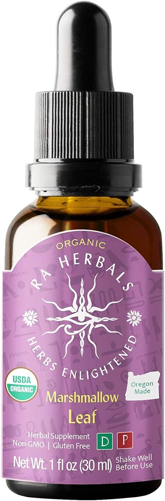 Ra Herbals Organic Marshmallow Leaf Liquid Extract - 자연 지원 - 1 fl oz