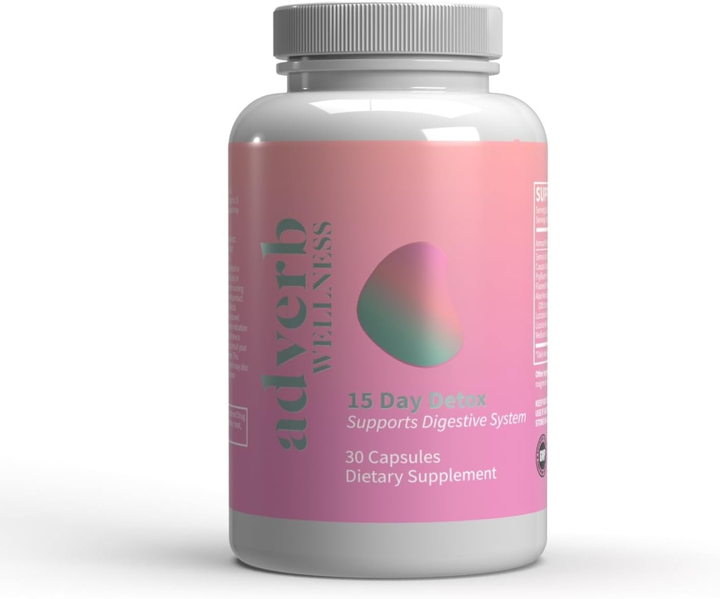 15-Day Gut Cleanse | Gut, Colon & Digestive Health Support | 심플한 해독, Cascara Sagrada 및 Gut Restoring Probiotics | 60 캡슐