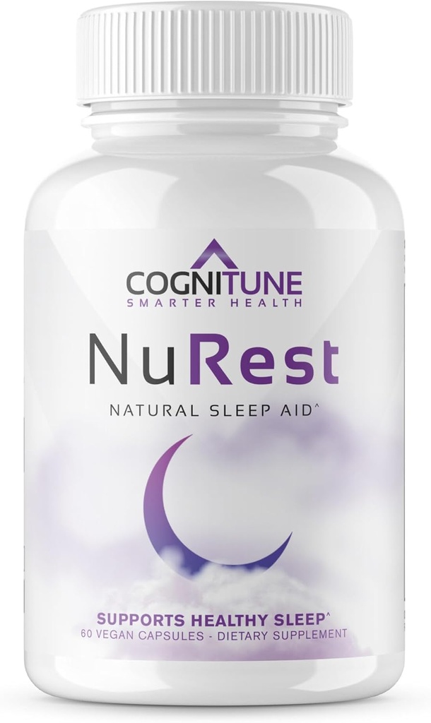 CogniTune 자연 수면 보충 - 수면 알약, 비 Drowsy 초본 수면 보조 공식 w / Melatonin, Valerian Root, Lemon Balm, Chamomile, GABA, L-Theanine, 마그네슘, 아미노산을 형성하는 비 Habit