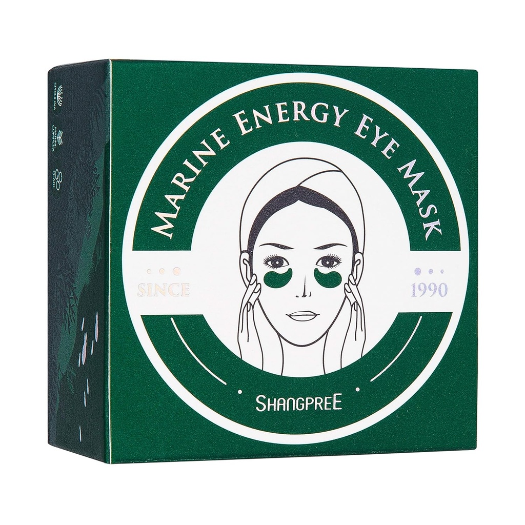 SHANGPREE Eye Mask (30 쌍|60 마스크), 눈 패치, 프리미엄 한국 스킨 케어 (Marine Energy)