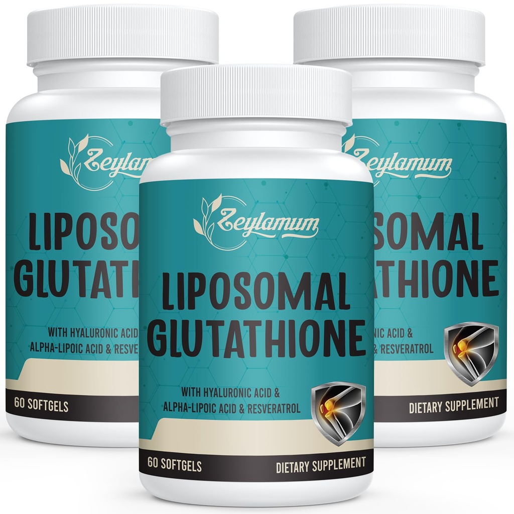 2400 MG Liposomal 글루타티온 Softgels, 최대 흡수, 활동적인 모양 L 글루타티온은 Hyaluronic 산, Resveratrol, Detox, 뇌, 면역 체계, 180 Softgels를 위한 주된 산화 방지제와 더불어 감소했습니다