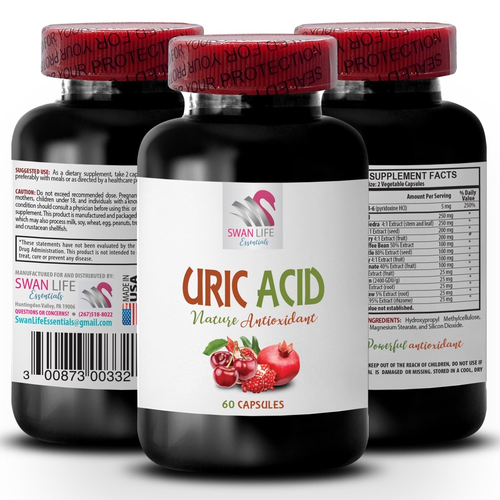 uric 산을 감소시키는 음식 - URIC ACID - uric 산을 낮추는 방법, uric 산, pomegranate 추출물, 타르 체리 주스, 타르 체리 캡슐, 타르 체리 추출물, uric 산 음식 1Bot 60Caps