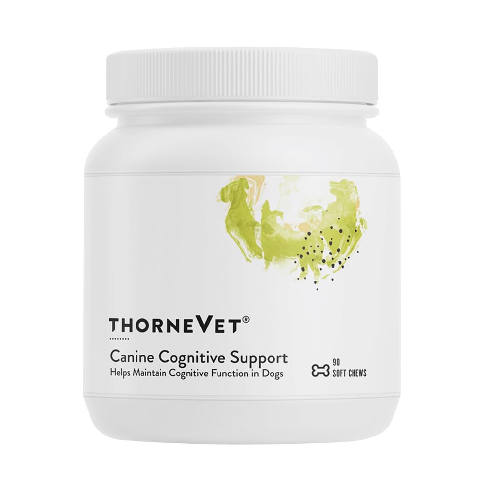 ThorneVet Canine Cognitive Support Soft Chews for Dogs - B 비타민 및 항 산화제와 훌륭한 타스팅 건강 보충은 당신의 시니어 개의 뇌 건강을 지원하기 위해 - 90 Soft Chews