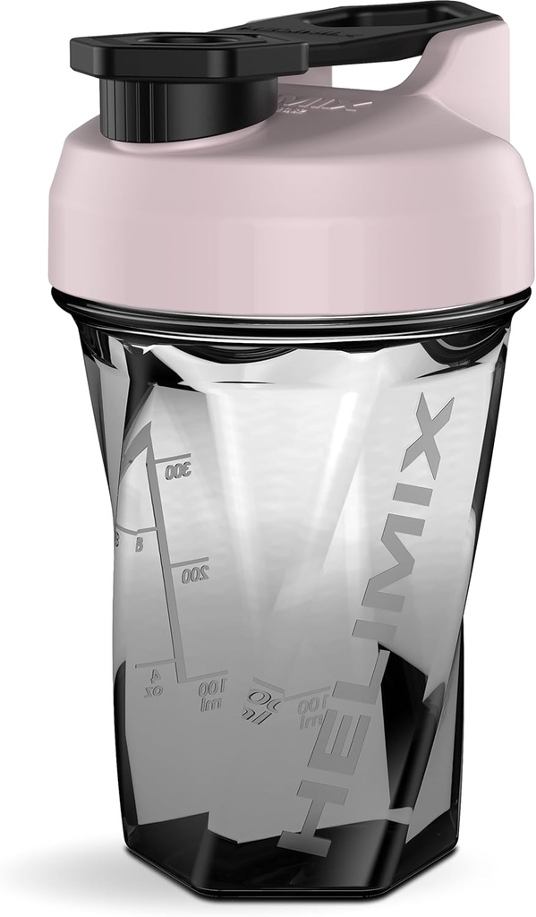 HELIMIX 1.5 Vortex Blender Shaker Bottle Holds Upto 20oz | Blending Ball or Whisk | USA Made | 휴대용 사전 운동 호리한 단백질 음료 쉐이커 컵 | Mixes 칵테일 스무디 쉐이크 | Top Rack Safe