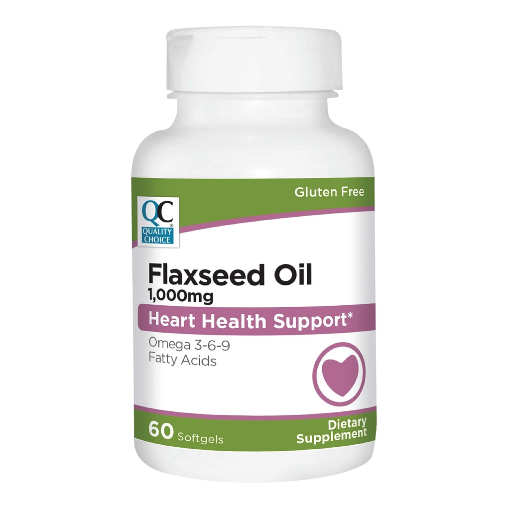 품질 선택 Flaxseed 오일 1000 mg Softgels – 냉 프레스, 오메가 지방산의 식물 기반 소스 – 120 Easy-to-Swallow Softgels – 인공 색상이나 보존제 없음